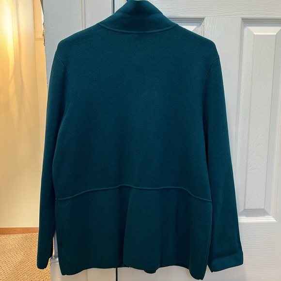 NWT Talbots Woman Size 1X Dark Teal Cardigan/Coat Sweater/Button Up Jacket - Picture 5 of 8